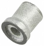 Simple freed-through capacitors can be press-fit Simple feed-through capacitors